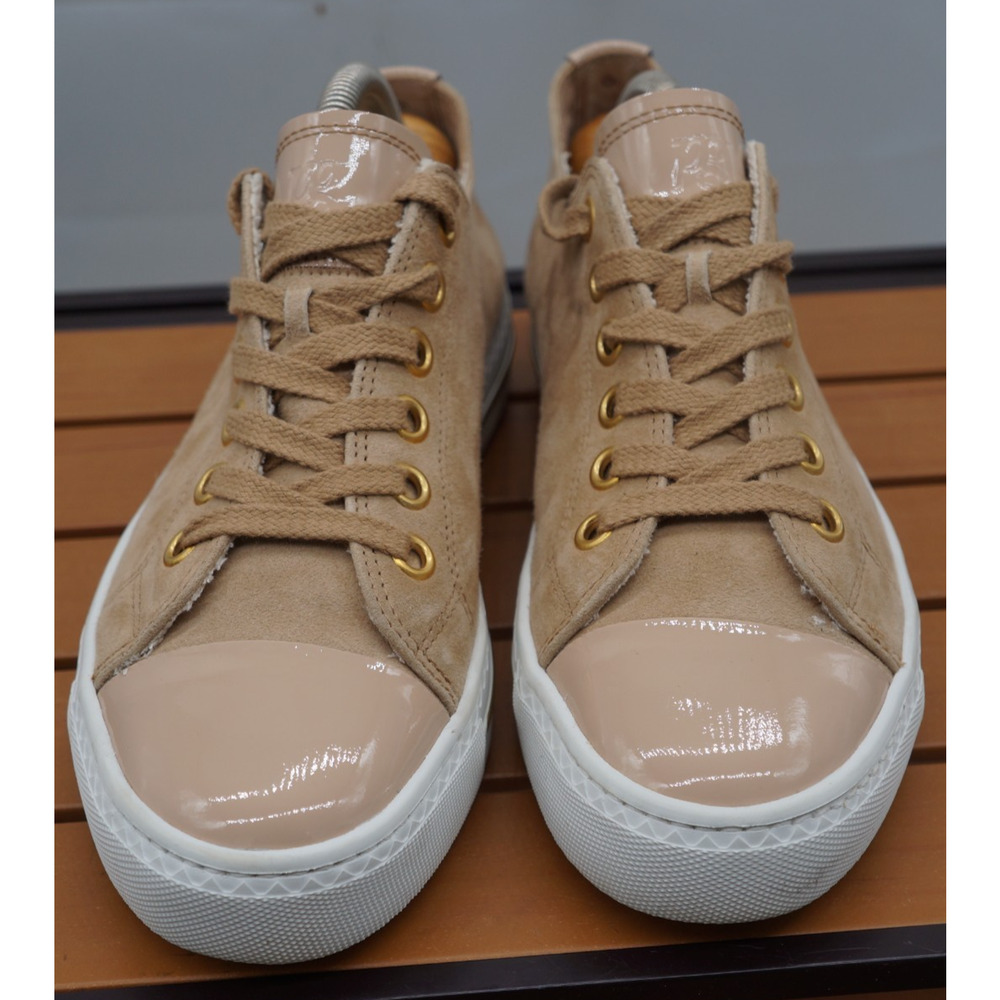 $470 Paul Green Sophie Sneakers Sahara Dakar low top NUBUCK PATENT 8.5 US - Picture 4 of 12